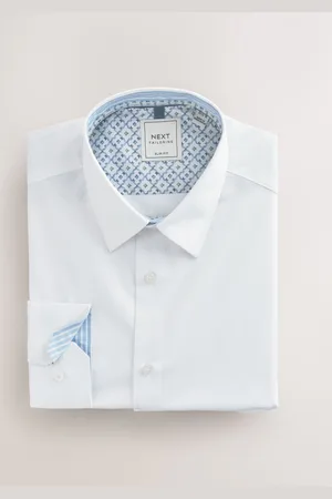 Next Stripe Easy care Textured Trimmed Shirt17in