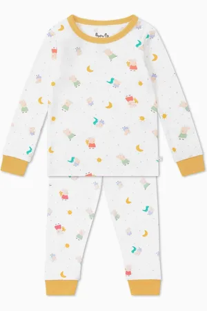 Mori Crème pyjamaset van biologisch katoen en bamboe met Peppa Pig-print1.5
