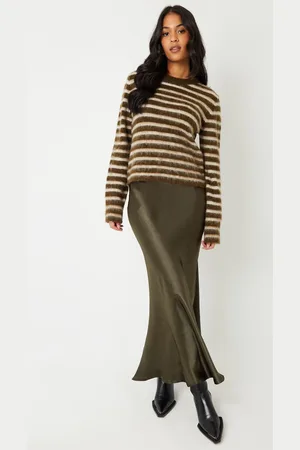 Threadbare Maxi Velvet Slip Skirt36