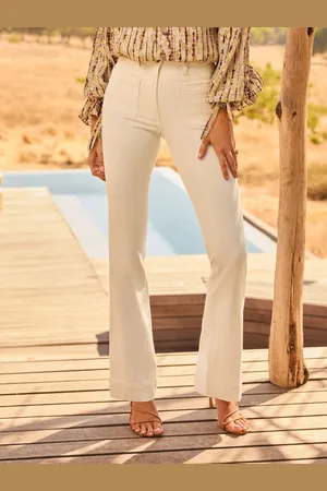 Friends Like These Jeans met zakken, hoge taille en uitlopende pijpen36