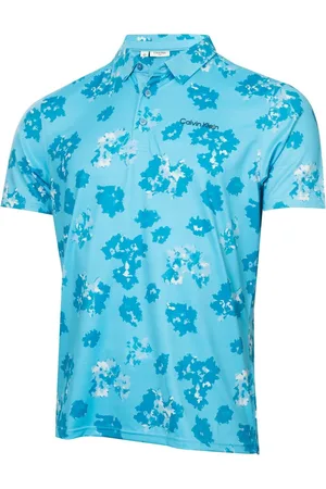 Calvin Klein Cyber Floral Printed Polo ShirtLarge