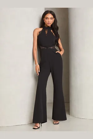 Lipsy London Lace Insert Halter Jumpsuit44