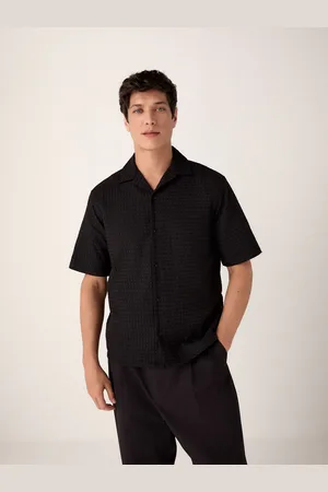 Next Short Sleeve Textured Waffle 100% Cotton Shirt3XL