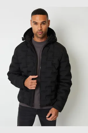 Threadbare Regenbestendig gewatteerd pufferjack met capuchonM