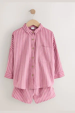 Next Combi-set van gestreept overhemd en shorts (3