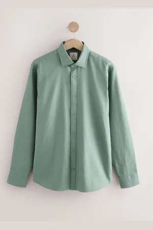 Next Washed Dobby Long Sleeve Smart Cutaway Collar 100% Cotton Shirtxsmall