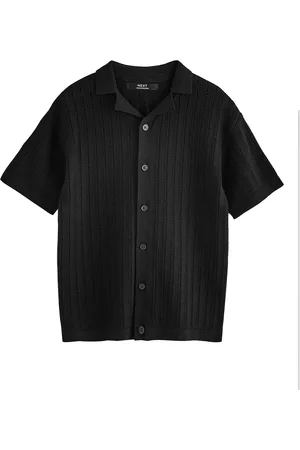 Next Gebreid poloshirt met knoopsluiting en korte mouwen (3