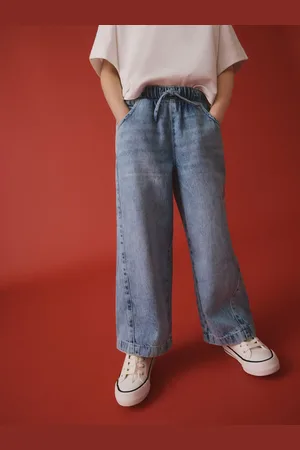 Next 100% Cotton Pullon Wide Leg Jeans (3-16yrs)146152cm