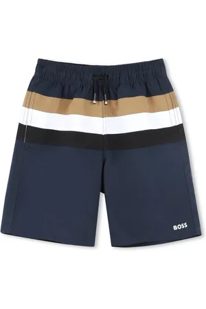 HUGO BOSS Colour Block Stripe Swim Shorts5 Jaar (110cm)