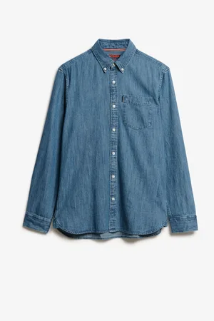 Superdry Essentials Long Sleeve Denim Shirtsmall