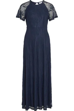 VILA Angel Short Sleeve Lace Maxi Occasion Dress44
