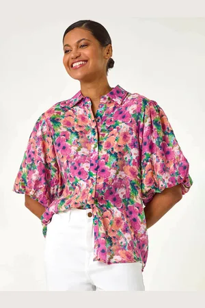 Roman Floral Print Button Through Shirt46