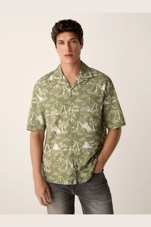 Next Westernstijl overhemd met print, korte mouwen en Cubaanse kraag
