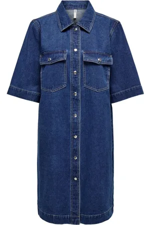 ONLY Short Sleeve Denim Shirt DressXS 6
