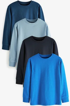 Next Long Sleeve Cosy 100% Cotton T-Shirts 4 Pack (3-16yrs)4 Jaar (104cm)