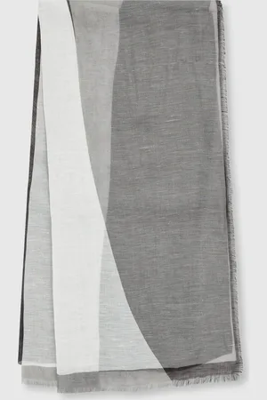Reiss Audrey Linen-Blend Printed ScarfEén