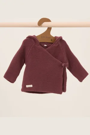 HOMEGROWN 100% Cotton Organic Double Knit Wrap Hooded Cardigan3