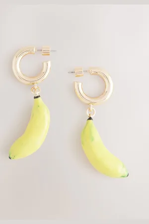 Next Banana Drop Hoop Earringseen