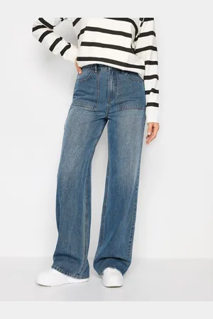 Long Tall Sally Jeans met wijde pijpen van 100% katoen44 L34