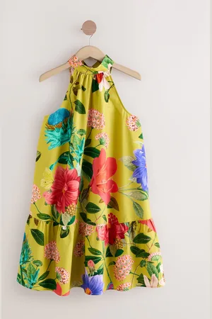 Next 100% Cotton Halter Tie Neck Sleeveless Tiered Mini Dress40