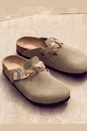 Birkenstock Boston klompen van suède met gevlochten bandjeEU 40 (UK 7)
