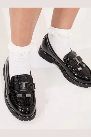 Lipsy London Chunky Bow Loafer School ShoesEU 30.5 (UK 12)