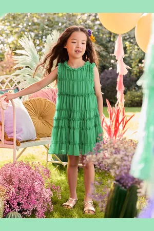 Next Shirred Ruffle Party Dress (3-16yrs)104110cm
