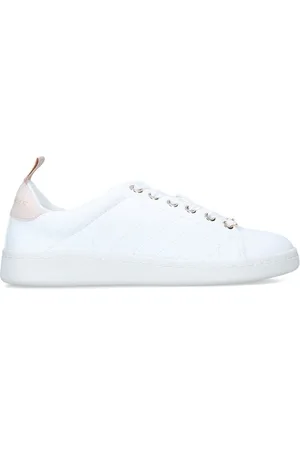 Kurt Geiger Witte doorgestikte Vegan Liza sneakersEU 36 (UK 3)