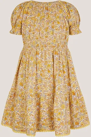 Monsoon Floral Puff Sleeve Jersey 100% Cotton Dress110116cm