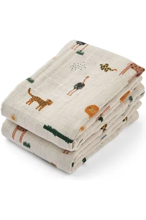 Liewood Natural 100% Organic Cotton Lewis Muslin Cloth 2 PackEén