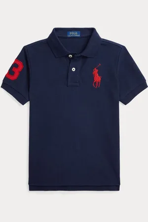 Ralph Lauren Boys Big Pony Varsity 100% Cotton Polo Shirt10 Jaar (140cm)