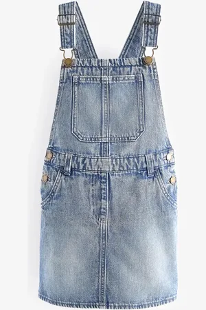 Next 100% Cotton Denim Pinafore Dress (3-16yrs)15 Jaar (170cm)