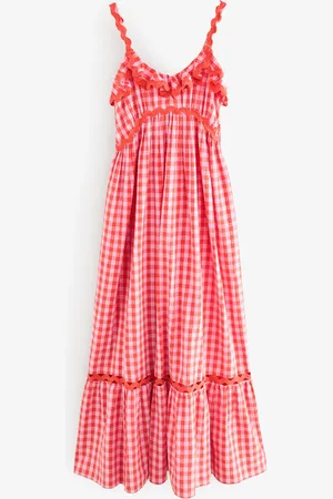 Next 100% katoenen maxi-jurk met textuur en stroken40