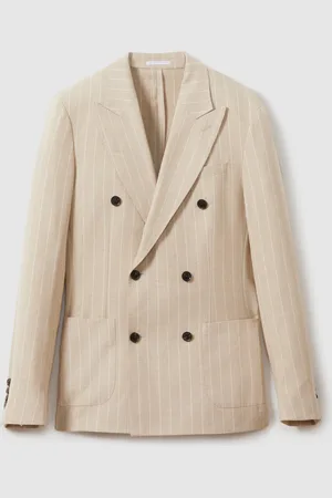 Reiss Gestreepte slim fit double-breasted Jeremiah blazer44