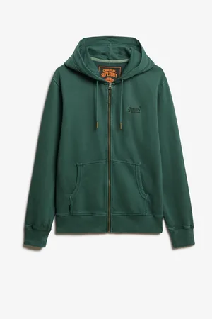 Superdry 100% katoenen Essential hoodie met logo, rits en wassingXL