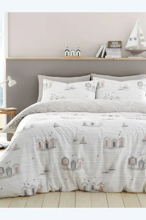 FUSION Beach Huts Easycare Duvet Cover SetKing