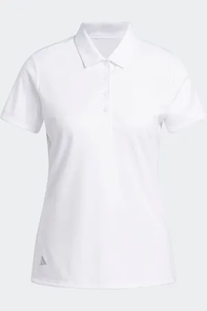 adidas Womens Solid Short Sleeve Polo ShirtL