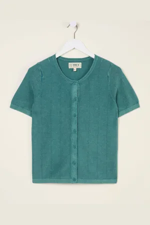Fat Face FatFace Laundered Short Sleeve Cardigan48