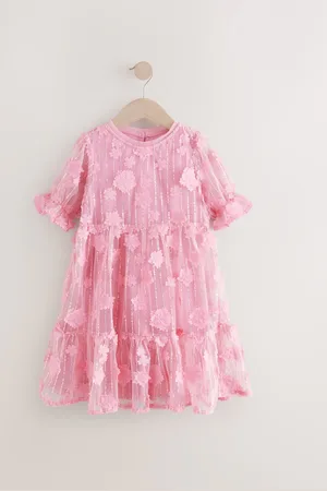 Next Mesh Flower Sequin Party Dress (3-16yrs)4 Jaar (104cm)