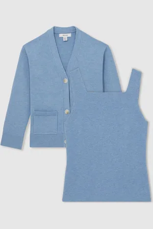 Reiss Harper Compact Knit Top And Cardigan Set11