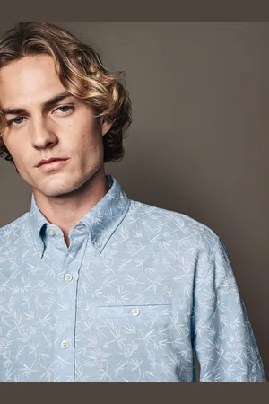 Next Roll Sleeve Textured Floral 100% Cotton Oxford ShirtXXL