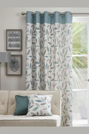 FUSION Beechwood Eyelet 100% Cotton Curtains168 x 137 cm