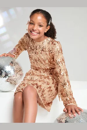 Lipsy London Long Sleeve Sequin Party Dress (5-16yrs)158164cm