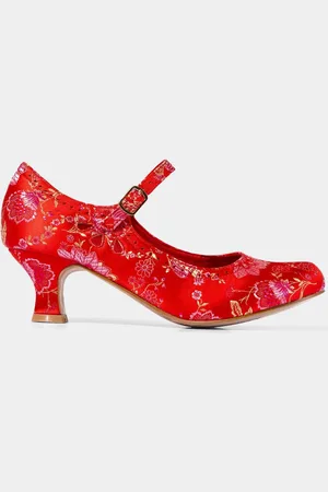 Joe Browns Satin Jacquard Mary Jane Heelseu37