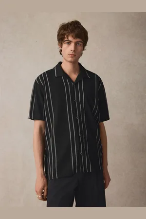 Next Jersey shirt met textuur en strepenLarge