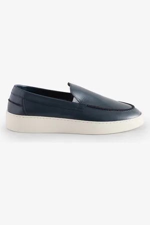 JONES BOOTMAKER Blue Quade Smart Leather Slip-On Shoesuk8eu42