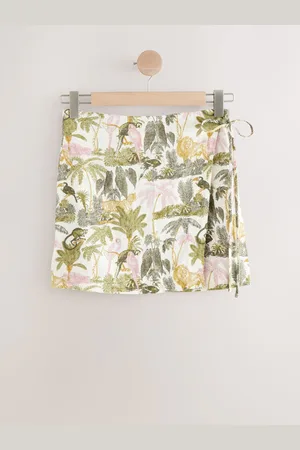 Next Linen Rich Wrap Mini Skirt50