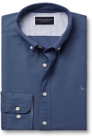 Charles Tyrwhitt Slim Fit Plain Button Down Stretch Washed 100% Cotton Oxford Shirt2X-Large