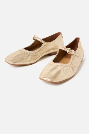 Oliver Bonas Mary Jane Gathered Leather ShoesEU 36 (UK 3)