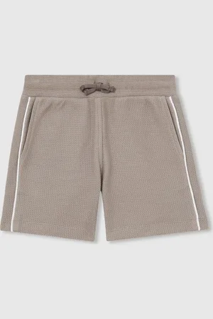 Reiss Pinta Cotton Textured Piped Shorts3